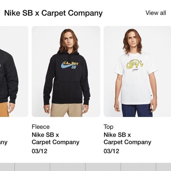 Carpet Company x Nike Dunk White Grey C-Star Logo Skateboarding T-Shirt NWT - Picture 16 of 16